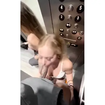 Snowbunnies suck BBC everywhere they can… even in the elevator