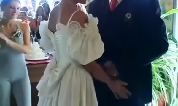 When the bride can't wait anymore