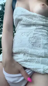 Risky little public Masturbation Adventure with a view 😛💕